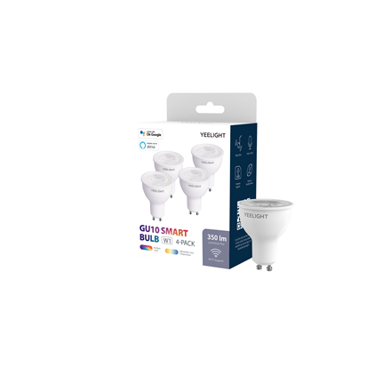 YLDP004-A-4--Yeelight LED Smart Bulb GU10 4.5W 350Lm W1 RGB Multicolor, 4pcs pack
