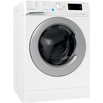 BDE 761483X WS EE N--INDESIT Washing machine with Dryer BDE 761483X WS EE N Energy efficiency class D, Front loading, Washing capacity 7 kg, 1400 RPM, Depth 54 cm, Width 59.5 cm, Display, Drying system, Drying capacity 6 kg, White