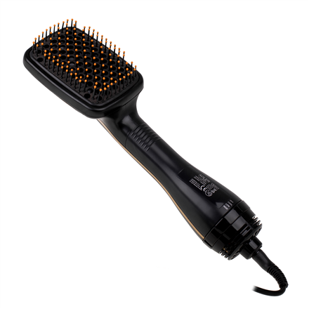 AD 2023--Adler Hair Dryer and Brush, 2in1 AD 2023 1300 W, Number of temperature settings 3, Ionic function, Black/Golden