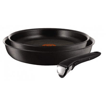 L6509202--TEFAL Ingenio Expertise Set 2 pcs.  L6509202 Frying, Diameter 28 / 24 cm, Suitable for induction hob, Removable handle, Black