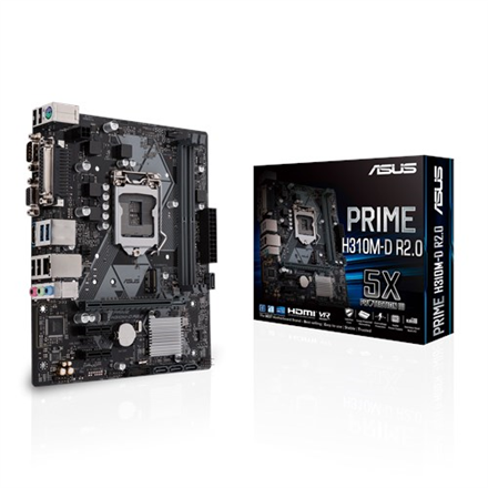 90MB0YZ0-M0EAY0--Asus PRIME H310M-D R2.0 Processor family Intel, Processor socket LGA1151, DDR4, Memory slots 2, Chipset Intel H, Micro ATX