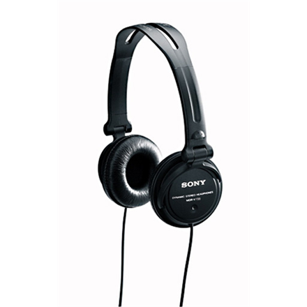 MDRV150.CE7--Sony MDR-V150 Headphones, Wired, On-Ear, Black