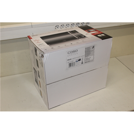 03323SO--SALE OUT. Caso MG20 Ceramic menu Microwave with Grill, Capacity 20L, 1000W grill, 800W microwave, 5 microwave power levels, Stainless steel Caso Microwave oven MG20C Free standing, 20 L, 800 W, Grill, Black, Stainless steel, DAMAGED PACKAGING, SMALL 
