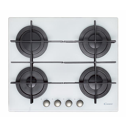 CVG 64 STGB--Candy CVG 64 STGB Gas on glass, Number of burners/cooking zones 4, Rotary knobs, White
