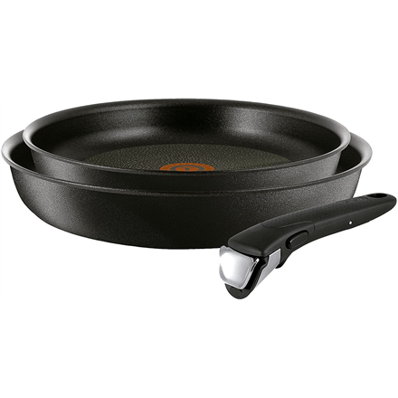 L6509102--TEFAL Set of Pans L6509102 Ingenio Expertise Frying, Diameter 22/26 cm, Suitable for induction hob, Removable handle, Black