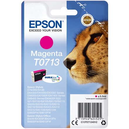 C13T07134012--Epson T0713 Ink Cartridge, Magenta