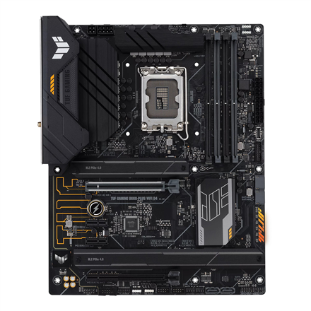 90MB1920-M0EAY0--Asus TUF GAMING B660-PLUS WIFI D4 Processor family Intel, Processor socket  LGA1700, DDR4 DIMM, Memory slots 4, Supported hard disk drive interfaces 	SATA, M.2, Number of SATA connectors 4, Chipset Intel B660, ATX