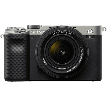 ILCE7CLS.CEC--ILCE-7CL Sony Alpha A7C Full-frame Mirrorless Interchangeable Lens Camera with Sony FE 28-60mm F4-5.6 Zoom Lens, Silver