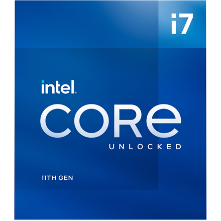 BX8070811700K--Intel i7-11700K, 3.6 GHz, LGA1200, Processor threads 16, Packing Retail, Processor cores 8, 125 W, Component for Desktop, Intel