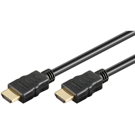 38514--Goobay, 38514, HDMI to HDMI cable, 0,5 m. Goobay High-speed HDMI cable with Ethernet, gold-plated HDMI to HDMI, 0.5 m