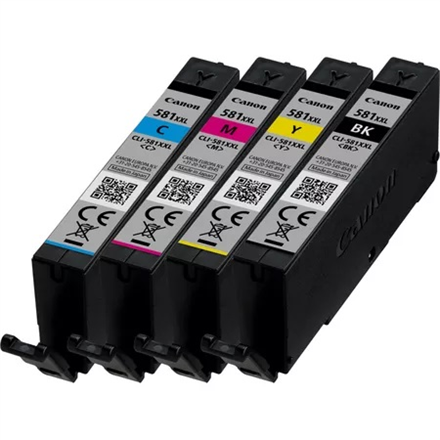 1998C005--Canon CLI-581 XXL Ink Cartridge, Cyan, Magenta, Yellow, Black