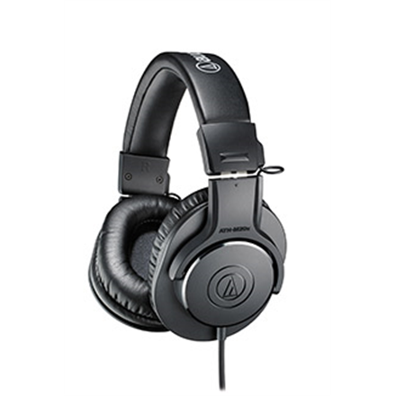 ATH-M20X--Audio Technica ATH-M20X Dynamic Headphones, Wired, On-Ear, Yes, 3.5 mm, Black