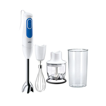 MQ3025--Braun MultiQuick 3 Spaghetti Hand Blender MQ3025 700 W, Number of speeds 2, Chopper, White/Blue