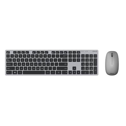 90XB0430-BKM0J0--Asus W5000 Keyboard and Mouse Set, Wireless, Mouse included, Batteries included, RU, Grey