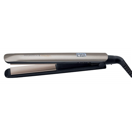 S8540--Remington Keratin Protect Hair Straightener S8540 Ceramic heating system, Number of temperature settings 5, Display LCD, Temperature (max) 230 °C, Bronze/Black
