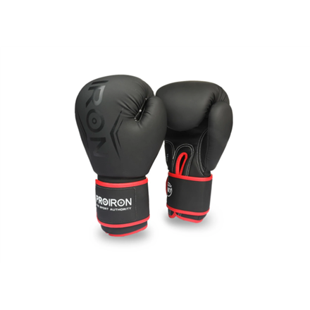 PRO-QJST02-2--PROIRON Boxing Gloves 10 OZ Black