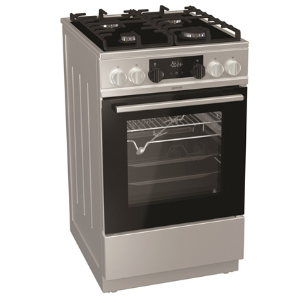 KC5355XV--Gorenje Cooker KC5355XV Hob type  Gas, Oven type Electric, Stainless steel, Width 50 cm, Electronic ignition, Grilling, LED, 70 L, Depth 60 cm