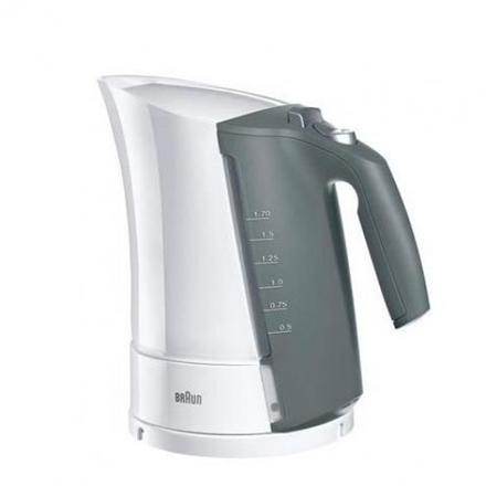 WK500WH--Braun Kettle WK500 MultiQuick 5 Standard, 3000 W, 1.7 L, Plastic, 360° rotational base, White/ grey