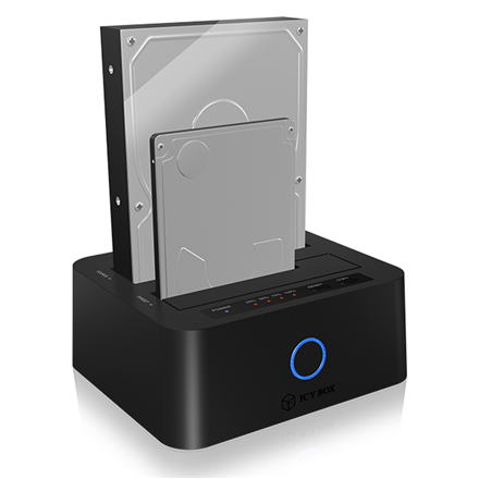 IB-123CL-U3--ICY BOX IB-123CL-U3 Dockingstation for 2.5"and 3.5" SATA HDD to USB 3.0 Raidsonic ICY BOX 2bay docking- and clone station for 2.5" und 3.5" SATA HDDs/SSDs with JBOD function and USB 3.0, UASP &amp;amp; SATA III Support