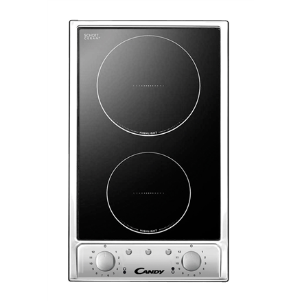CDH32/1X--Candy Hob CDH 32/1X Vitroceramic, Number of burners/cooking zones 2, Black,