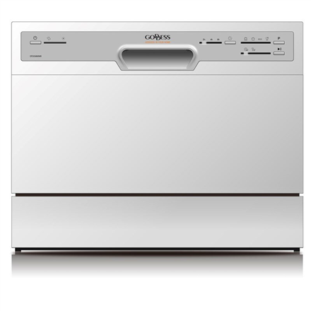 GODDTC656MW8F--Goddess Dishwasher DTC656MW8F Table, Width 55 cm, Number of place settings 6, Number of programs 6, Energy efficiency class F, White