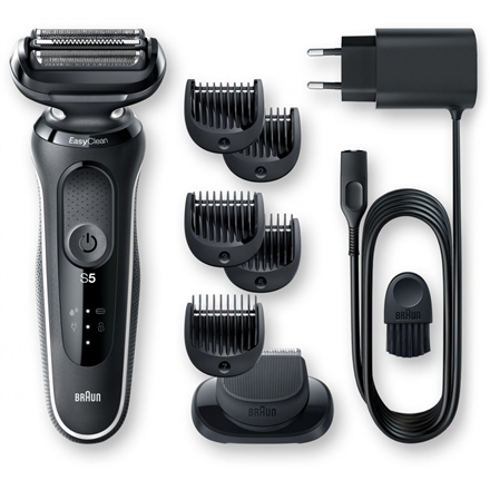 51-W1500s--Braun Shaver 51-W1500s	 Operating time (max) 50 min, Wet &amp; Dry, Black/White